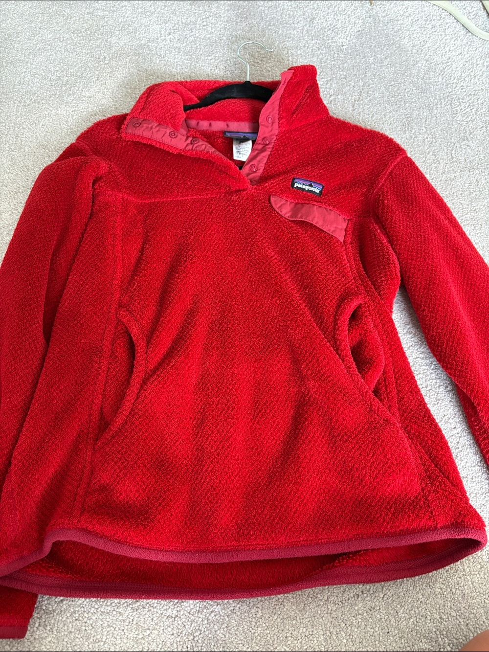 Patagonia Women’s Red Fleece Snap Pullover